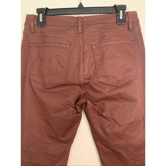 Frame Le Crop Mini Boot Jeans in Bordeaux Coated Size 29 - Picture 7 of 12